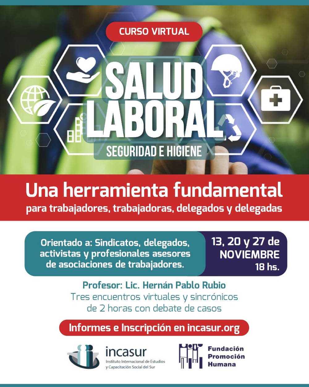 Curso de Salud Laboral, Seguridad e Higiene