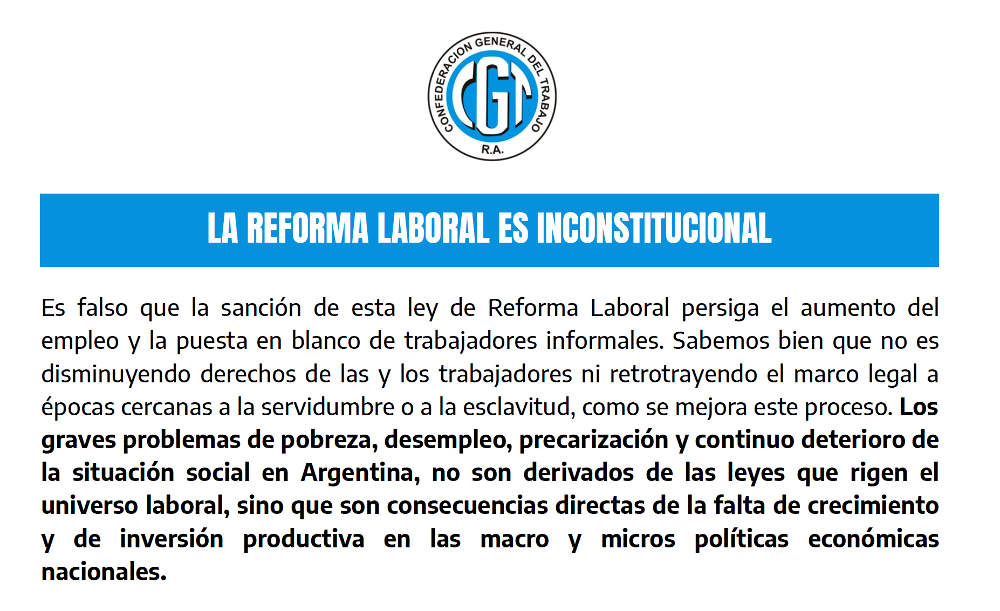 LA REFORMA LABORAL ES INCONSTITUCIONAL