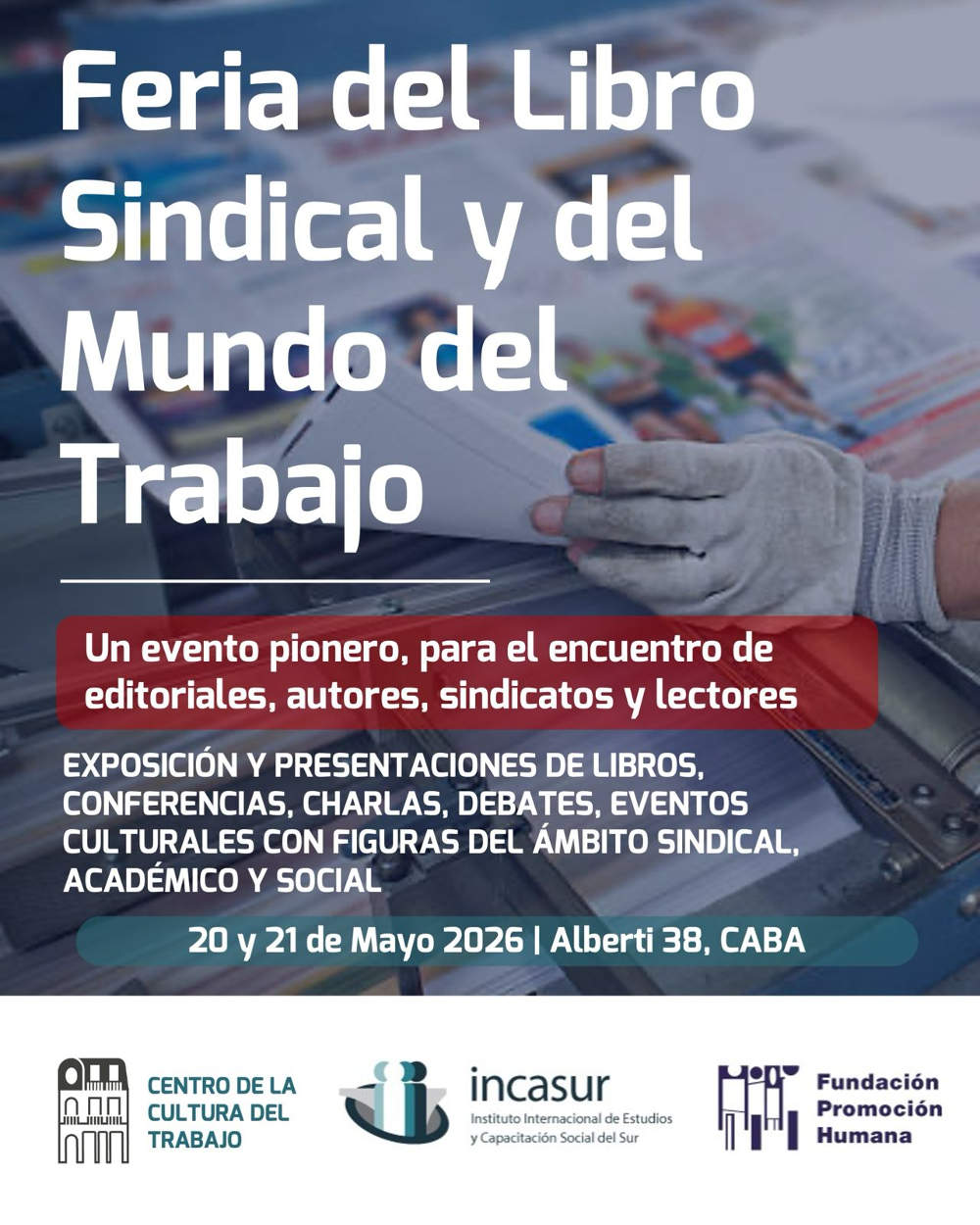 Se viene la Feria del Libro Sindical y del Mundo del Trabajo