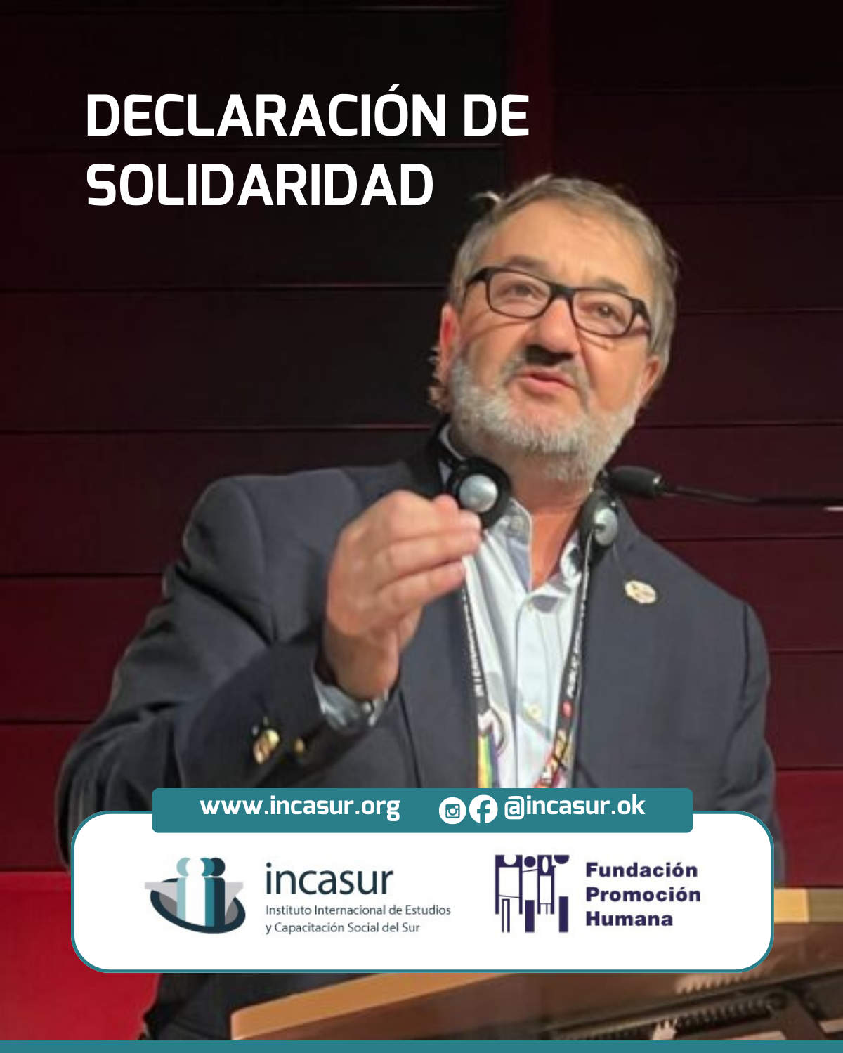 El INCASUR expresa su Solidaridad con el Cro. Marcelo Di Stefano.